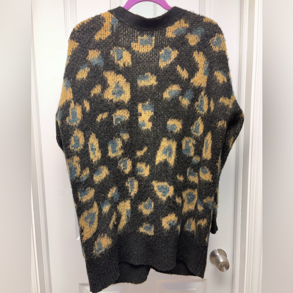 Ecoté Women’s Leopard Print Knit Cardigan Long Open Front | XS/S - Picture 8 of 8